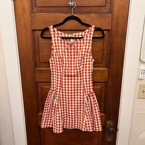 For Love & Lemons Gingham Scotch Bonnet Mini Dress XS NWT's Women's $198